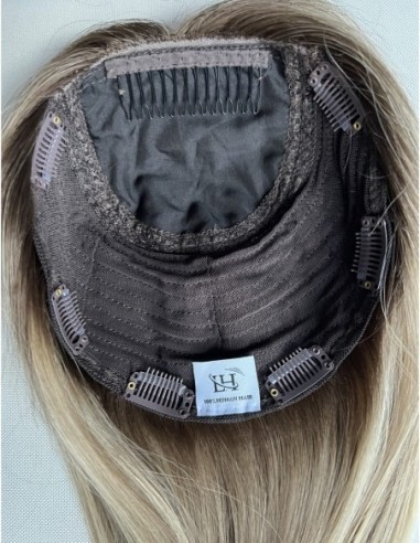 "MILENA 35-40 CM "TOPPER Z WŁOSÓW NATURALNYCH  PREMIUM