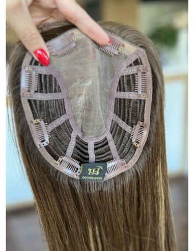 SELENE B10-45CM Z GRZYWKĄ-TOPPER Z WŁOSÓW NATURALNYCH