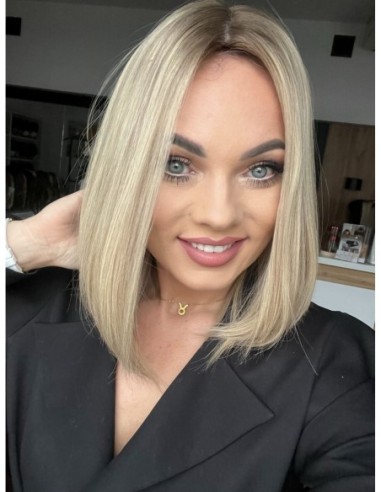 "ANIA  35 CM "-TOPPER Z WŁOSÓW NATURALNYCH  PREMIUM