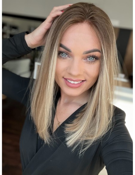 "MILENA 40  "PERUKA Z WŁOSÓW NATURALNYCH  PREMIUM   "M"