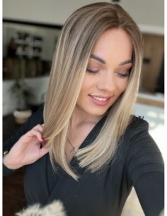 "MILENA 40  "PERUKA Z WŁOSÓW NATURALNYCH  PREMIUM   "M" 2