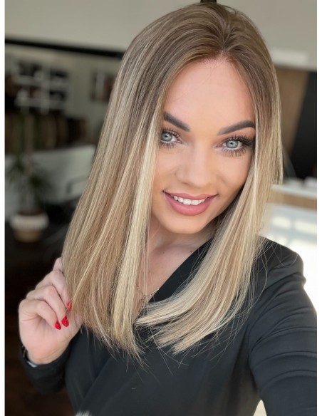 "MILENA 40  "PERUKA Z WŁOSÓW NATURALNYCH  PREMIUM   "M"