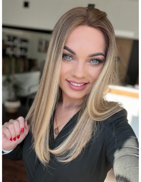 "MILENA 45  "LACE FRONT PERUKA Z WŁOSÓW NATURALNYCH  PREMIUM   "S"
