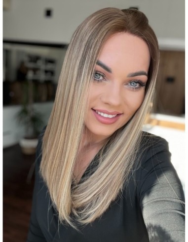 "MILENA 45  "LACE FRONT PERUKA Z WŁOSÓW NATURALNYCH  PREMIUM   "S"