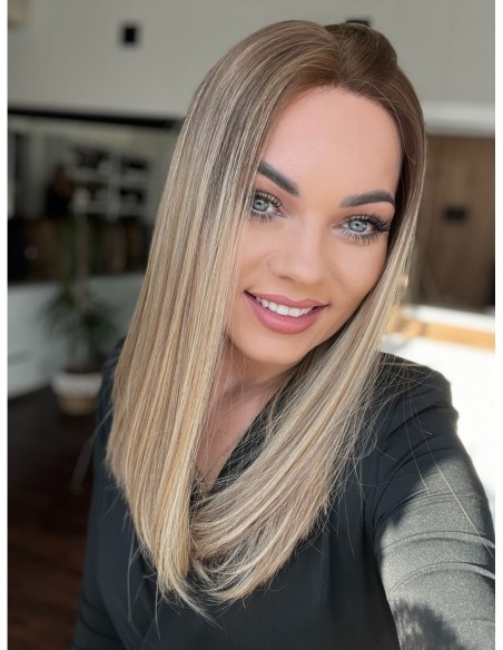 "MILENA 45  "LACE FRONT PERUKA Z WŁOSÓW NATURALNYCH  PREMIUM   "S"