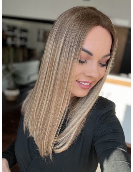 "MILENA 45  "LACE FRONT PERUKA Z WŁOSÓW NATURALNYCH  PREMIUM   "M"