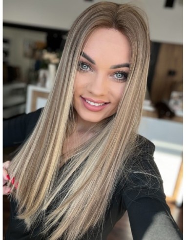 "MILENA 50  "LACE FRONT PERUKA Z WŁOSÓW NATURALNYCH  PREMIUM   "M"