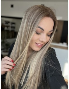 "MILENA 50  "LACE FRONT PERUKA Z WŁOSÓW NATURALNYCH  PREMIUM   "S"
