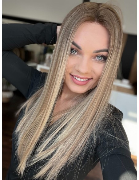 "MILENA 50  "LACE FRONT PERUKA Z WŁOSÓW NATURALNYCH  PREMIUM   "S"