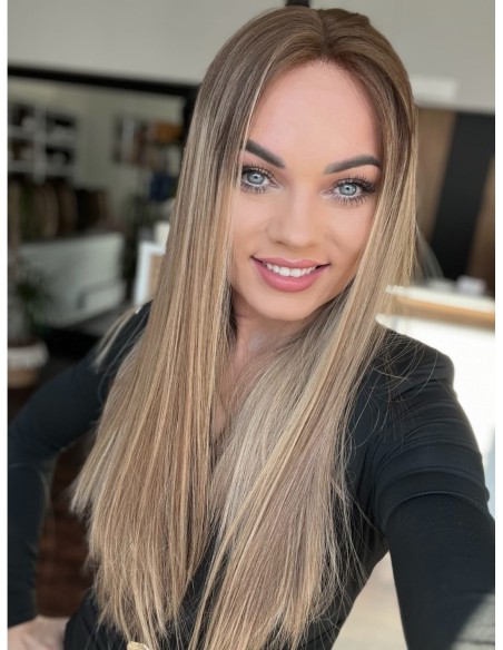 "MILENA 55  "LACE FRONT PERUKA Z WŁOSÓW NATURALNYCH  PREMIUM   "M"