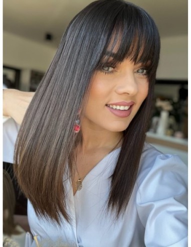 "KASIA  Z GRZYWKĄ 40 CM" TOPPER Z WŁOSÓW NATURALNYCH