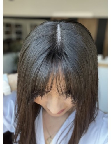 "KASIA  Z GRZYWKĄ 40 CM" TOPPER Z WŁOSÓW NATURALNYCH