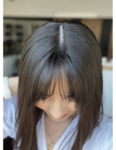 "KASIA  Z GRZYWKĄ 40 CM" TOPPER Z WŁOSÓW NATURALNYCH