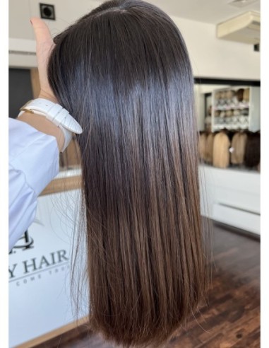 "KASIA  Z GRZYWKĄ 40 CM" TOPPER Z WŁOSÓW NATURALNYCH