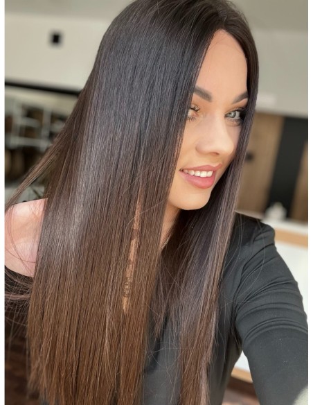 KASIA 50 CM"S"-PERUKA LACE FRONT Z WŁOSÓW NATURALNYCH PREMIUM  VIRGIN