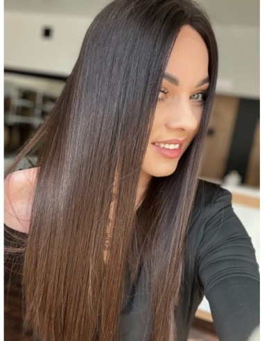 KASIA 50 CM"M"-PERUKA LACE FRONT Z WŁOSÓW NATURALNYCH PREMIUM  VIRGIN