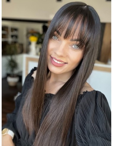 "KASIA  Z GRZYWKĄ 50-55 CM" TOPPER Z WŁOSÓW NATURALNYCH