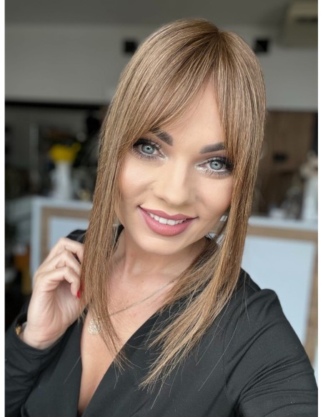 "Lio OL 35 cm z grzywką"- Mini topper z włosów naturalnych 35cm