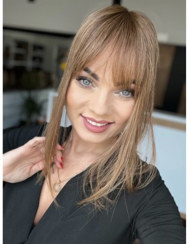 "Lio OL 35 cm z grzywką"- Mini topper z włosów naturalnych 35cm