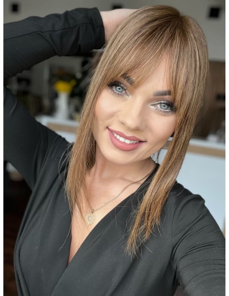 "Lio OL 35 cm z grzywką"- Mini topper z włosów naturalnych 35cm