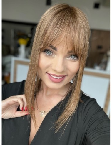 "Lio OL 35 cm z grzywką"- Mini topper z włosów naturalnych 35cm