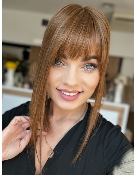 "Lio K4 35 cm z grzywką"- Mini topper z włosów naturalnych 35cm