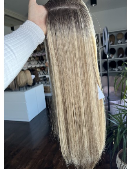 "MILENA 45-50 CM "DŁUGI TOPPER Z WŁOSÓW NATURALNYCH  PREMIUM