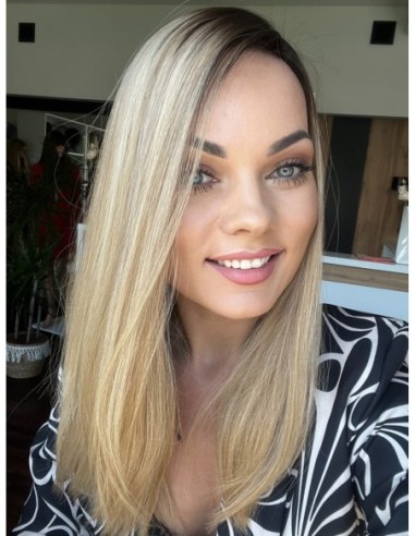 "LEILA 45 MS/GB"TOPPER Z WŁOSÓW NATURALNYCH