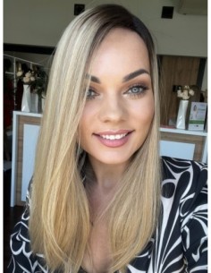 "LEILA 45 MS/GB"TOPPER Z WŁOSÓW NATURALNYCH 2