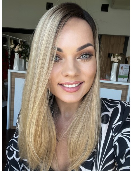 "LEILA 45 MS/GB"TOPPER Z WŁOSÓW NATURALNYCH