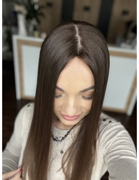 "BIANKA 50-55 CM" TOPPER Z WŁOSÓW NATURALNYCH