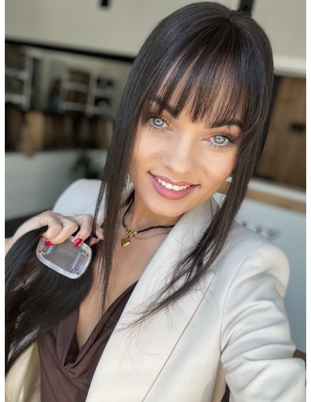 Grzywka/mini topper z włosów naturalnych K1B 40 cm