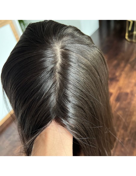 Olivia 1B 50 cm-Długa peruka z włosów naturalnych  S/M