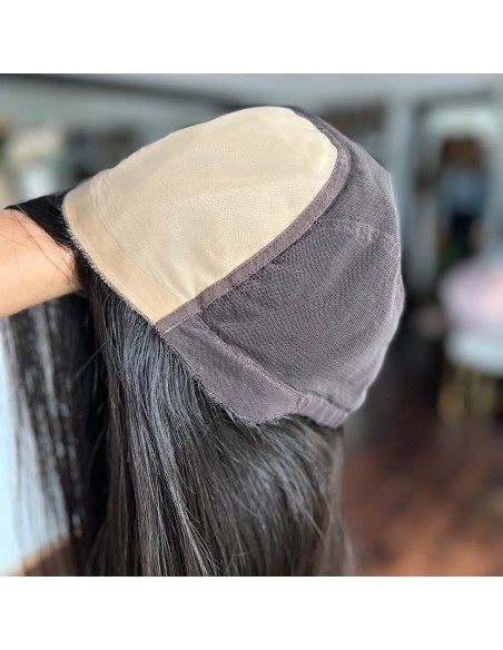 Olivia 1B 50 cm-Długa peruka z włosów naturalnych  S/M