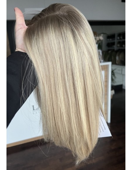 "ANIA  35 CM Z GRZYWKĄ "-TOPPER Z WŁOSÓW NATURALNYCH  PREMIUM