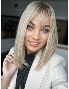 "ANIA  35 CM Z GRZYWKĄ "-TOPPER Z WŁOSÓW NATURALNYCH  PREMIUM 2