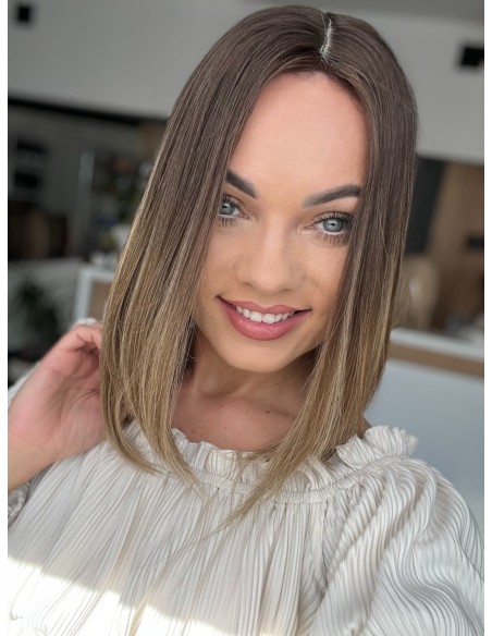 GABI 35 CM-TOPPER Z WŁOSÓW NATURALNYCH PREMIUM