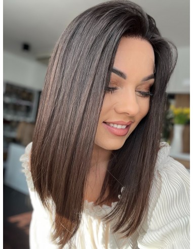 KASIA 40 CM"S"-PERUKA LACE FRONT Z WŁOSÓW NATURALNYCH PREMIUM  VIRGIN