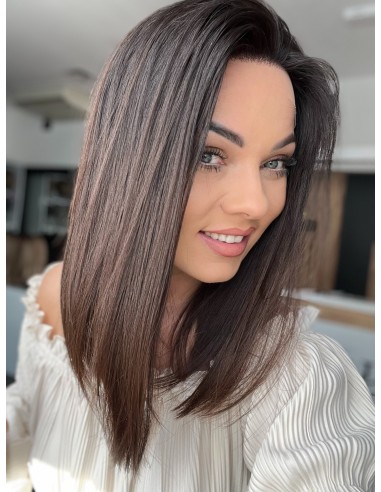 KASIA 40 CM"S"-PERUKA LACE FRONT Z WŁOSÓW NATURALNYCH PREMIUM  VIRGIN