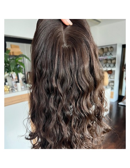 NILA 35-40" TOPPER Z WŁOSÓW NATURALNYCH  KRĘCONYCH