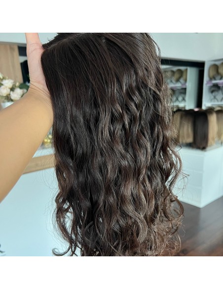 NILA 35-40" TOPPER Z WŁOSÓW NATURALNYCH  KRĘCONYCH