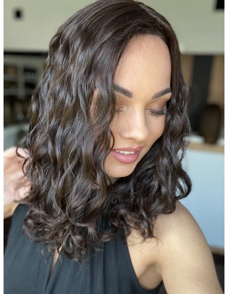 NILA 35-40" TOPPER Z WŁOSÓW NATURALNYCH  KRĘCONYCH