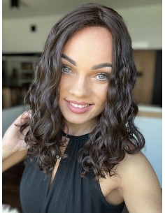 NILA 35-40" TOPPER Z WŁOSÓW NATURALNYCH  KRĘCONYCH 2