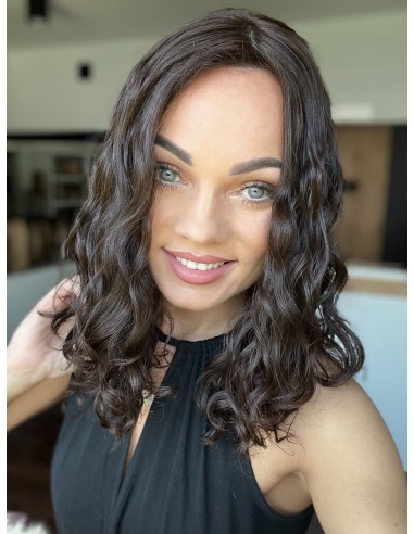 NILA 35-40" TOPPER Z WŁOSÓW NATURALNYCH  KRĘCONYCH