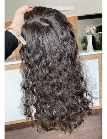 INA 40" TOPPER Z WŁOSÓW NATURALNYCH  KRĘCONYCH