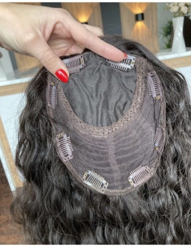 INA 40" TOPPER Z WŁOSÓW NATURALNYCH  KRĘCONYCH