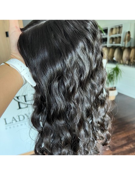 INA 40" TOPPER Z WŁOSÓW NATURALNYCH  KRĘCONYCH