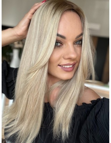 Topper Soa 45 cm – baleyage blond z odrostem, włosy naturalne