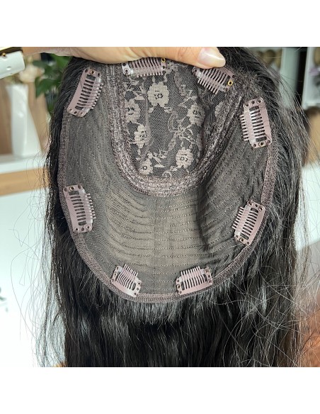 INA 75 CM" TOPPER Z WŁOSÓW NATURALNYCH  FALOWANYCH