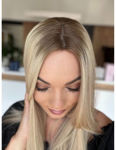 Topper Soa 45 cm – baleyage blond z odrostem, włosy naturalne